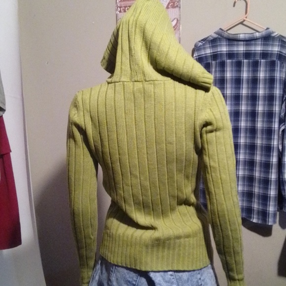 Rue21 Green Knitted Hooded Sweater - Picture 3 of 4